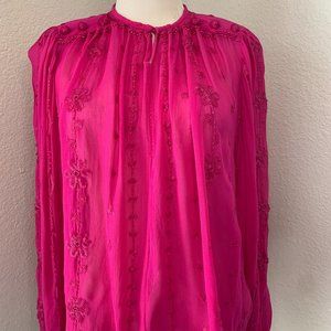 Pink Beaded ZARA Top